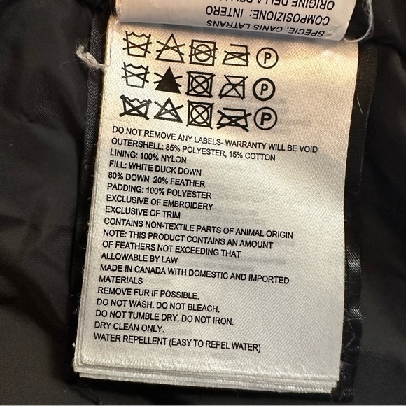 Canada Goose Rossclair Parka Heritage Women’s Sz Small Black Coat Fur Hood Trim - Picture 12 of 16